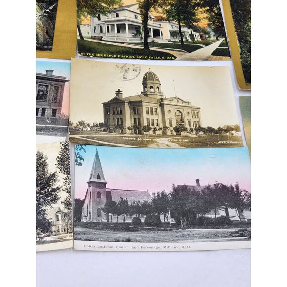 c1907 Post Card Lot South Dakota Deadwood Milbank Custer SD Sent To Hokah MN - Picture 8 of 12